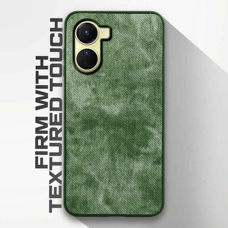 Denim Jeans Cloth Back Cover Case for Vivo Y16 - Image 23