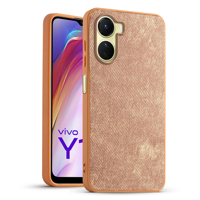 Denim Jeans Cloth Back Cover Case for Vivo Y16 - Image 25