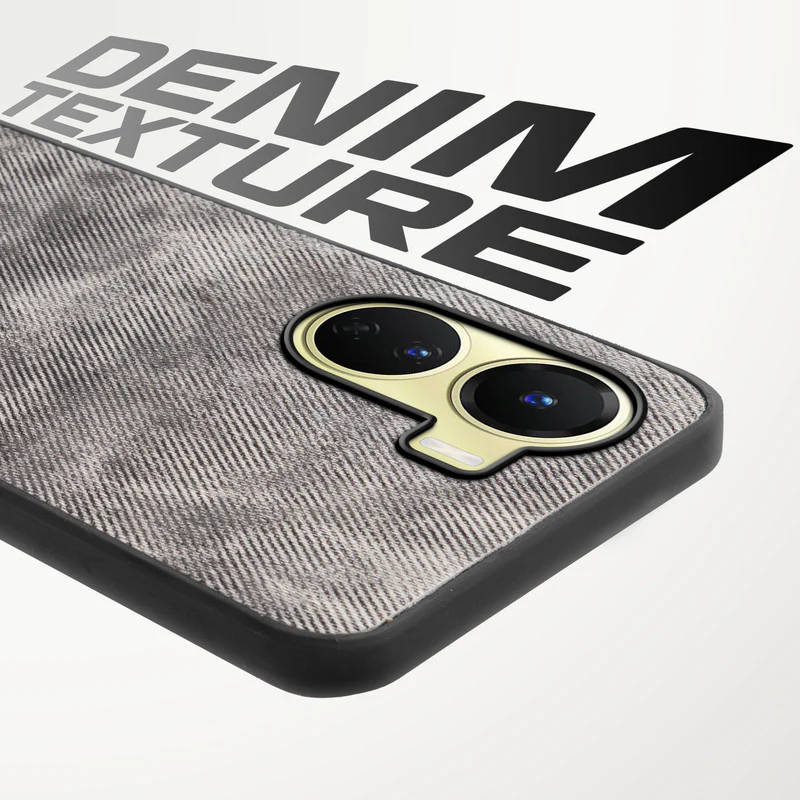 Denim Jeans Cloth Back Cover Case for Vivo Y16 - Image 3