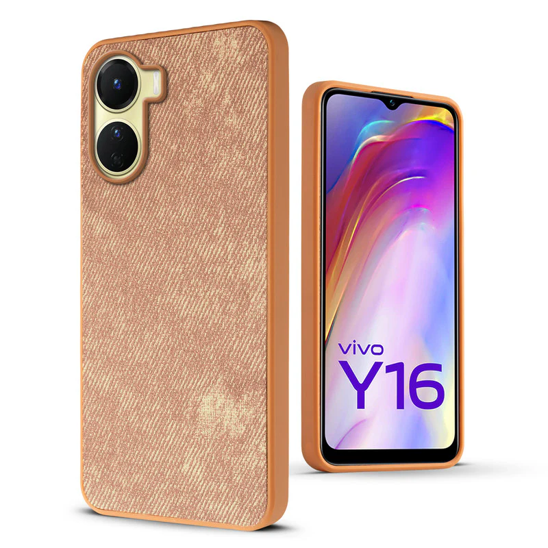 Denim Jeans Cloth Back Cover Case for Vivo Y16 - Image 30