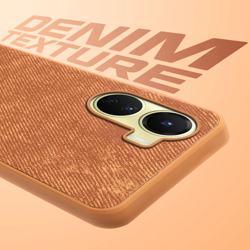 Denim Jeans Cloth Back Cover Case for Vivo Y16 - Image 33