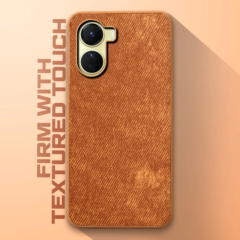 Denim Jeans Cloth Back Cover Case for Vivo Y16 - Image 35