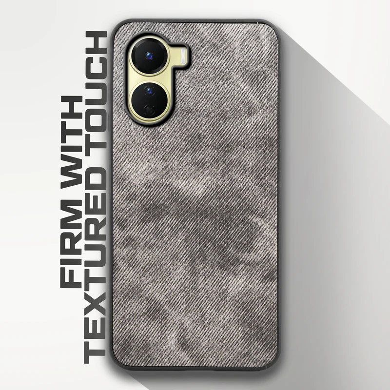 Denim Jeans Cloth Back Cover Case for Vivo Y16 - Image 41