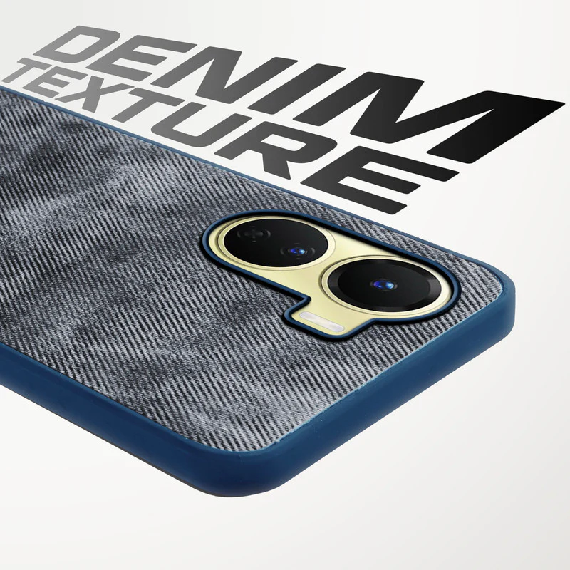 Denim Jeans Cloth Back Cover Case for Vivo Y16 - Image 9