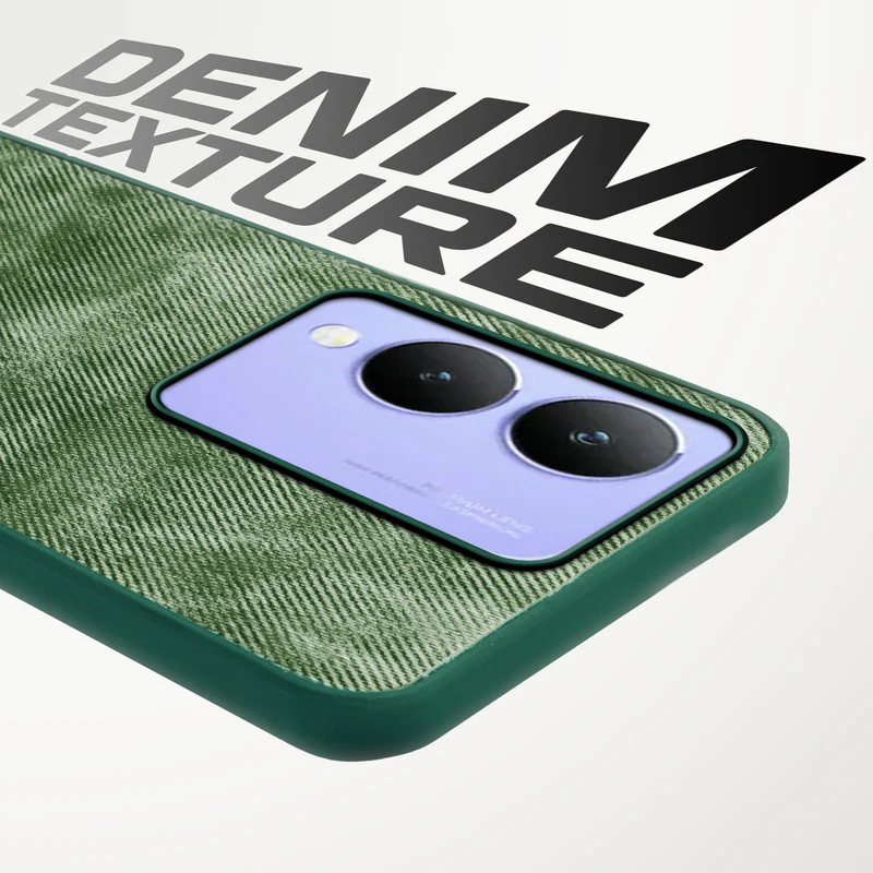 Denim Jeans Cloth Back Cover Case for Vivo Y17s - Image 21