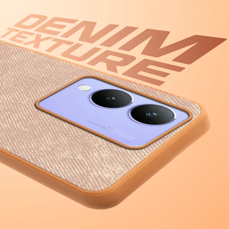Denim Jeans Cloth Back Cover Case for Vivo Y17s - Image 27