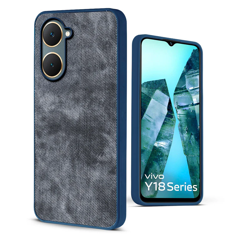 Classic Denim Finish Back Case for Vivo Y18 - Image 12