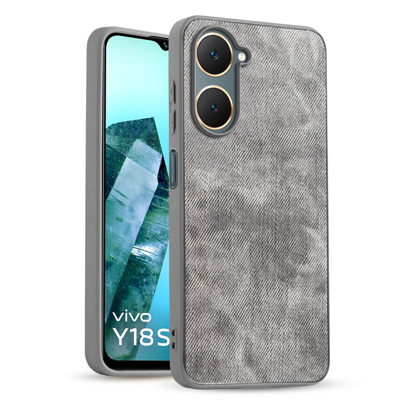 Classic Denim Finish Back Case for Vivo Y18 - Image 37