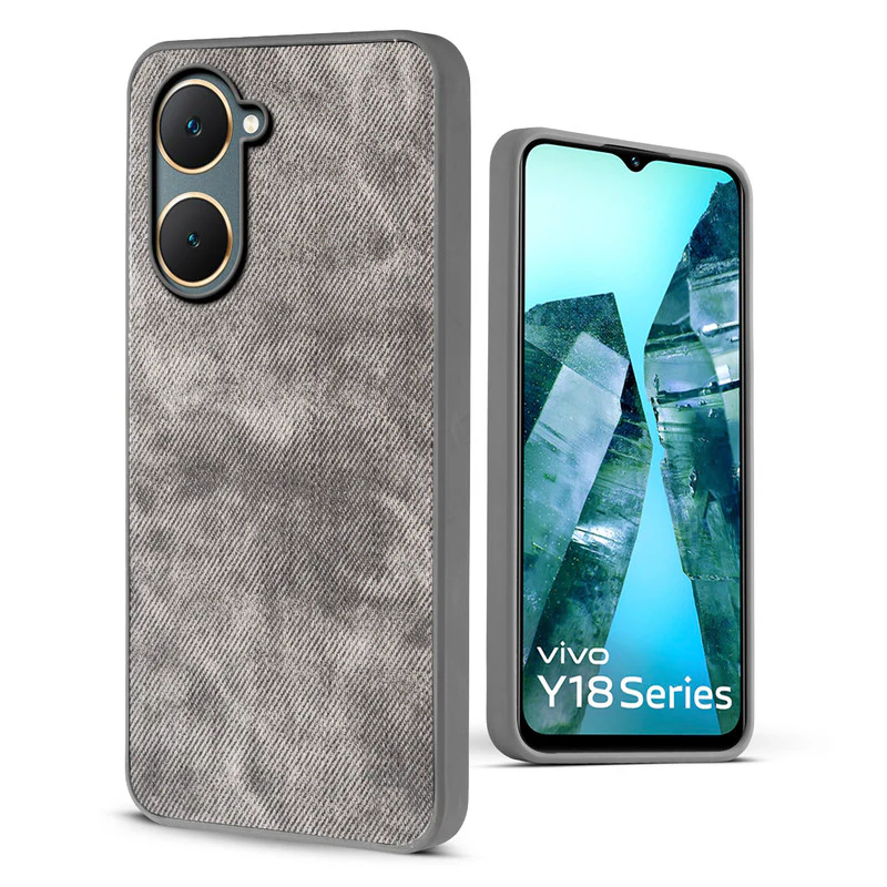 Classic Denim Finish Back Case for Vivo Y18 - Image 42