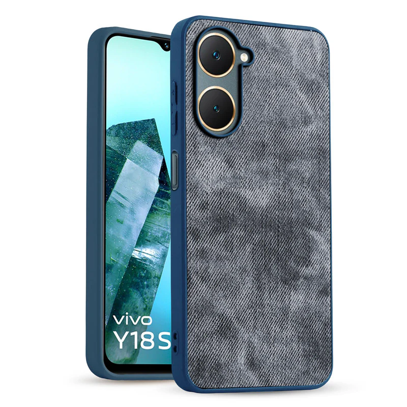 Classic Denim Finish Back Case for Vivo Y18 - Image 7