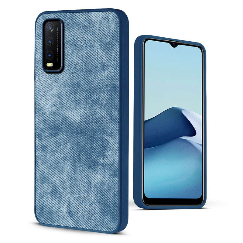 Denim Jeans Cloth Back Cover Case for Vivo Y20 - Image 18