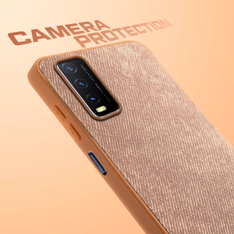 Denim Jeans Cloth Back Cover Case for Vivo Y20 - Image 28
