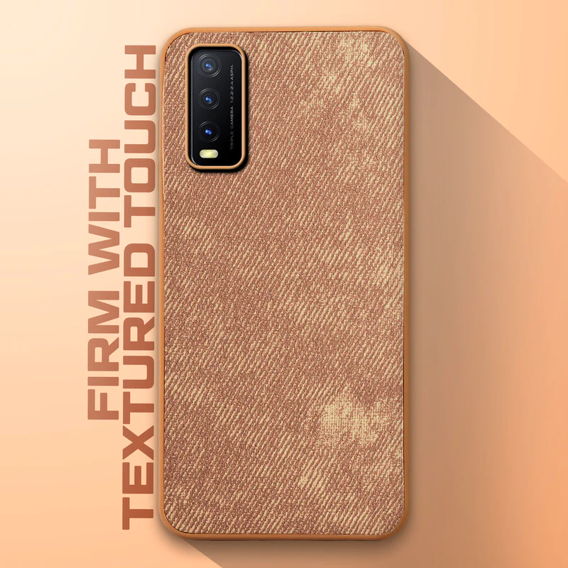 Denim Jeans Cloth Back Cover Case for Vivo Y20 - Image 29