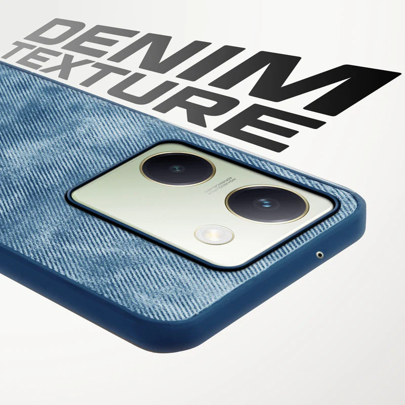 Denim Jeans Cloth Back Cover Case for Vivo Y200 Pro 5G - Image 15