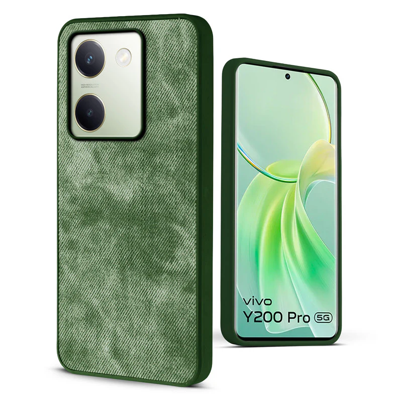 Denim Jeans Cloth Back Cover Case for Vivo Y200 Pro 5G - Image 24