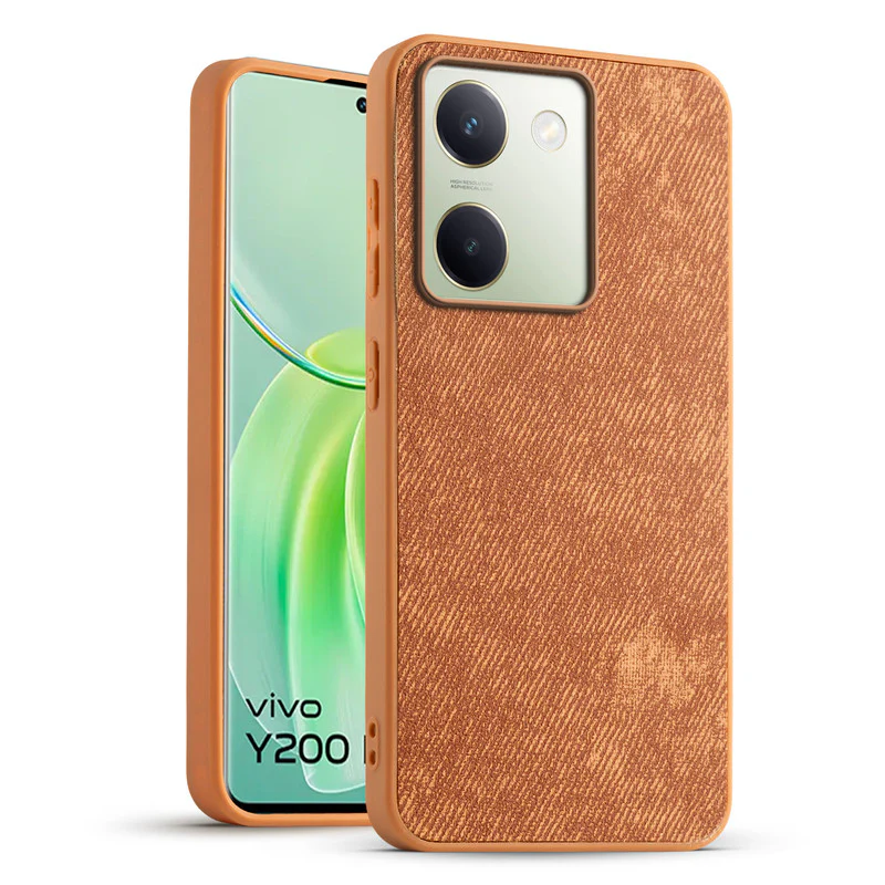 Denim Jeans Cloth Back Cover Case for Vivo Y200 Pro 5G - Image 31