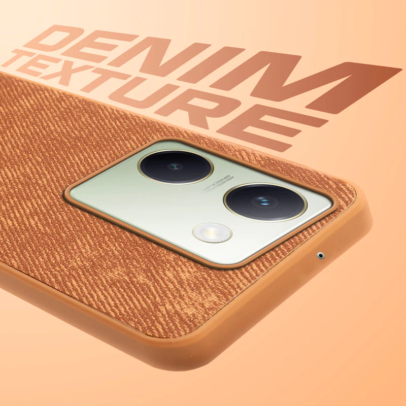 Denim Jeans Cloth Back Cover Case for Vivo Y200 Pro 5G - Image 33