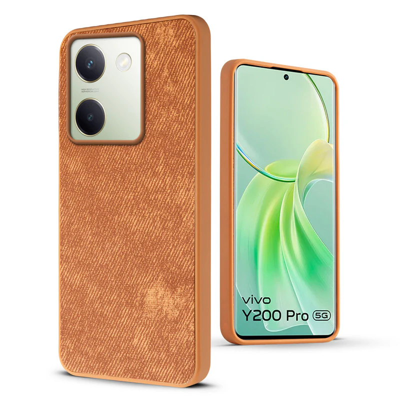 Denim Jeans Cloth Back Cover Case for Vivo Y200 Pro 5G - Image 36