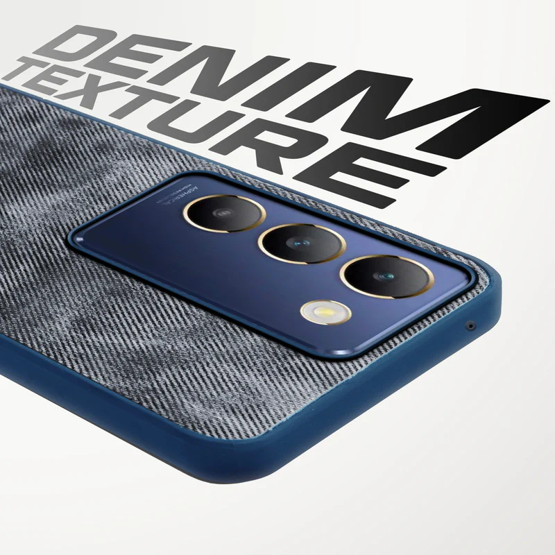 Denim Jeans Cloth Back Cover Case for Vivo Y200e 5G - Image 9