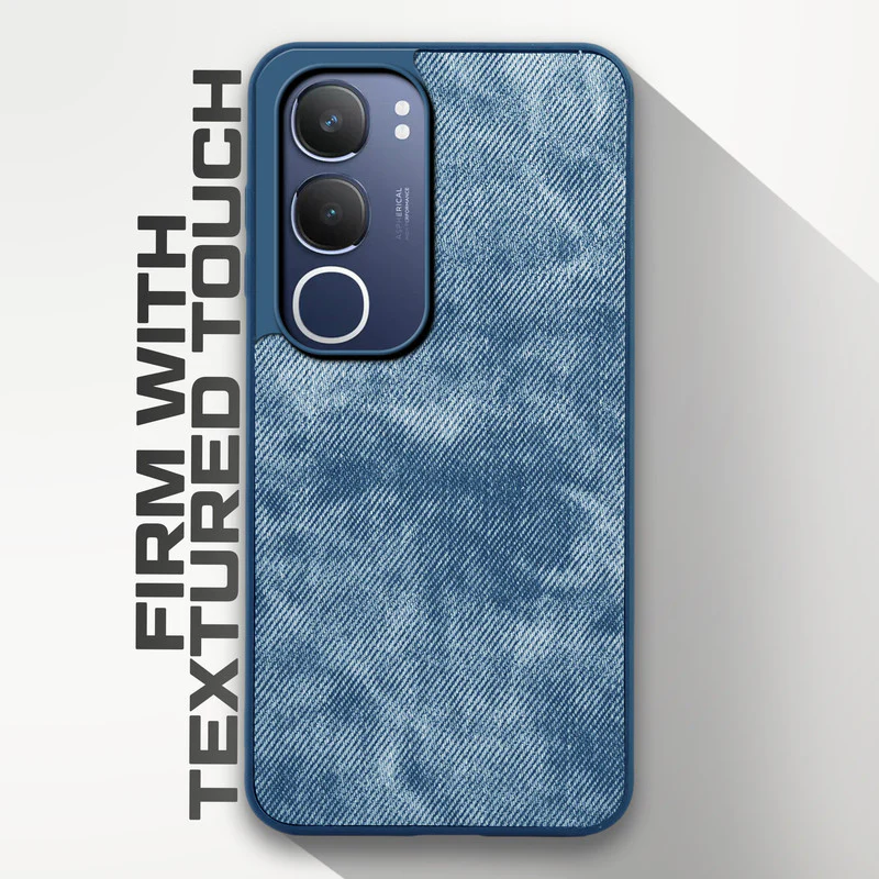 Denim Jeans Cloth Back Cover Case for Vivo Y29 5G - Image 17