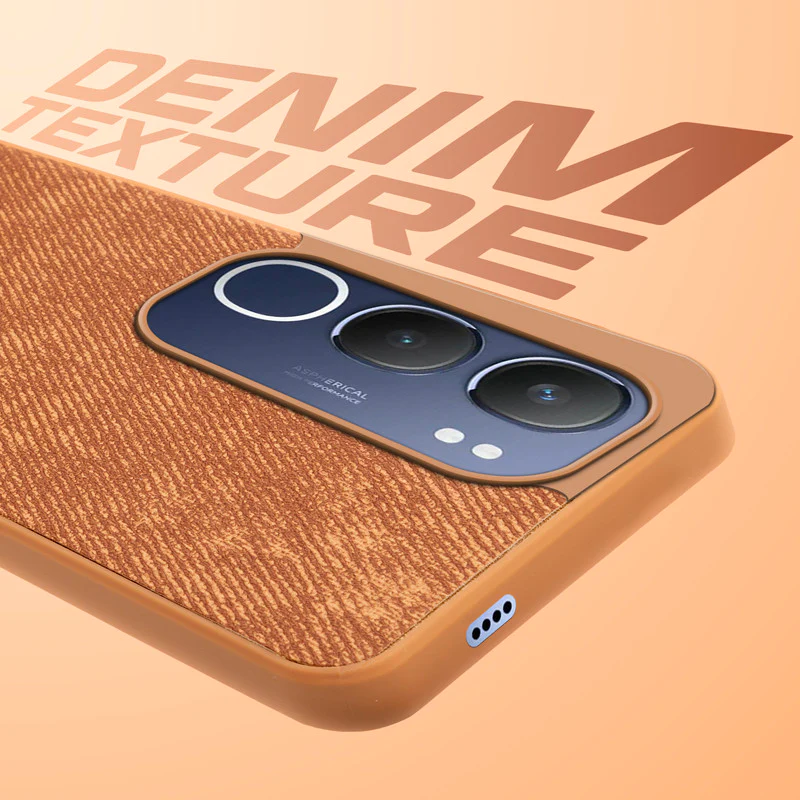 Denim Jeans Cloth Back Cover Case for Vivo Y29 5G - Image 33
