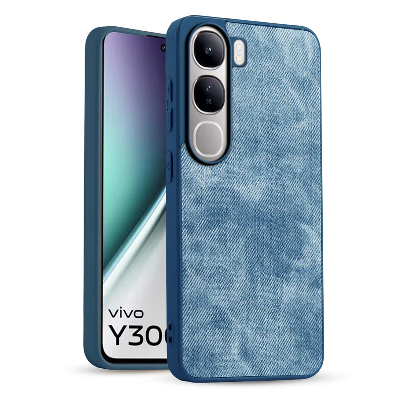 Denim Jeans Cloth Back Cover Case for Vivo Y300 5G - Image 13