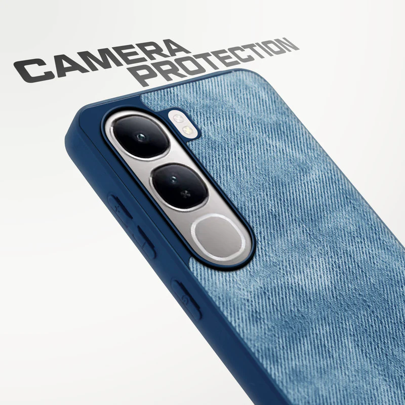 Denim Jeans Cloth Back Cover Case for Vivo Y300 5G - Image 16