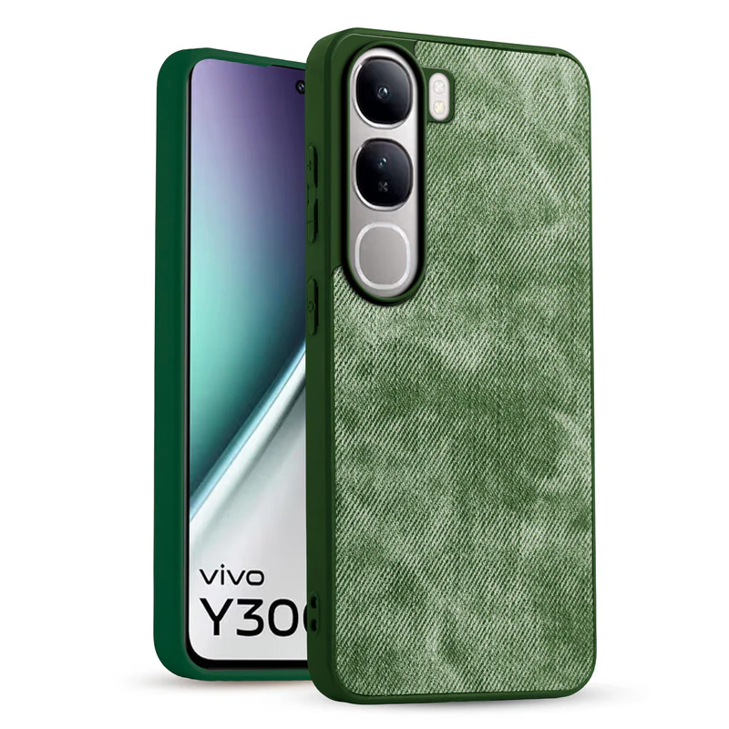 Denim Jeans Cloth Back Cover Case for Vivo Y300 5G - Image 19