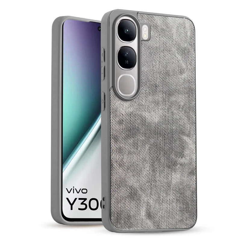 Denim Jeans Cloth Back Cover Case for Vivo Y300 5G - Image 37