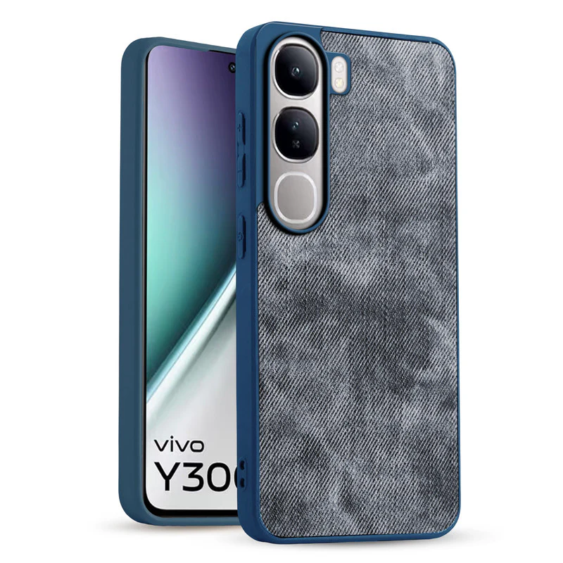 Denim Jeans Cloth Back Cover Case for Vivo Y300 5G - Image 7