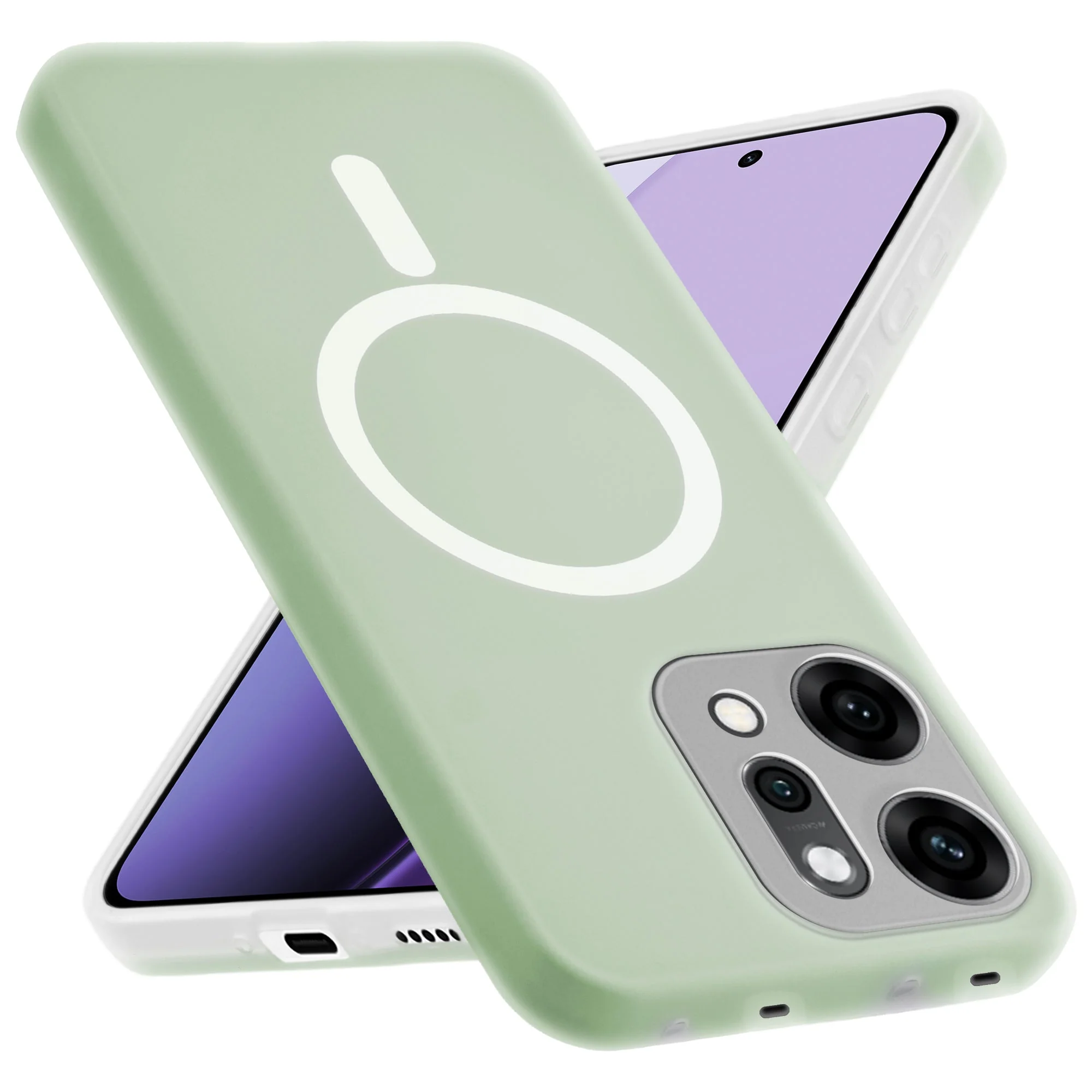 Classic Matte Silicone Back Case (Fake Wireless Charging Support) - Images are for reference only. You’ll receive your selected model.