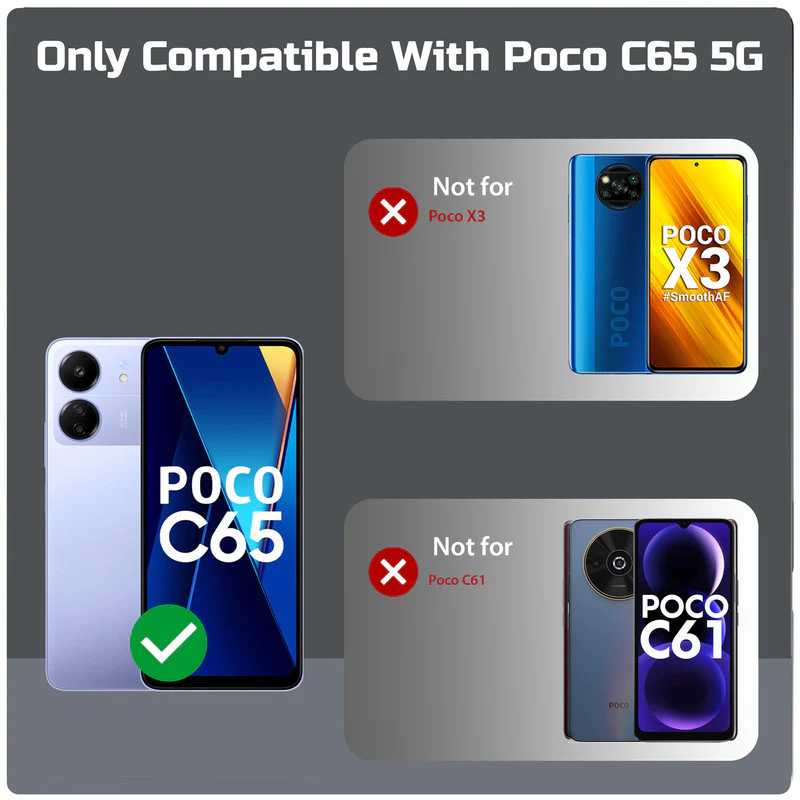 Classic Matte Silicone Back Case for Poco C65 5G - Image 9