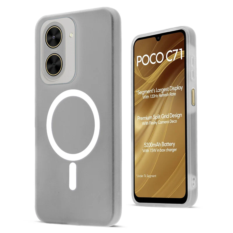 Classic Matte Silicone Back Case for Poco C71 - Image 14