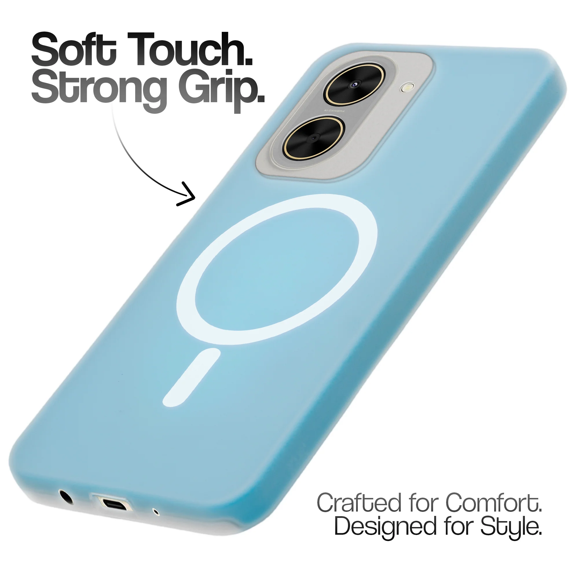 Classic Matte Silicone Back Case for Poco C71 - Image 19