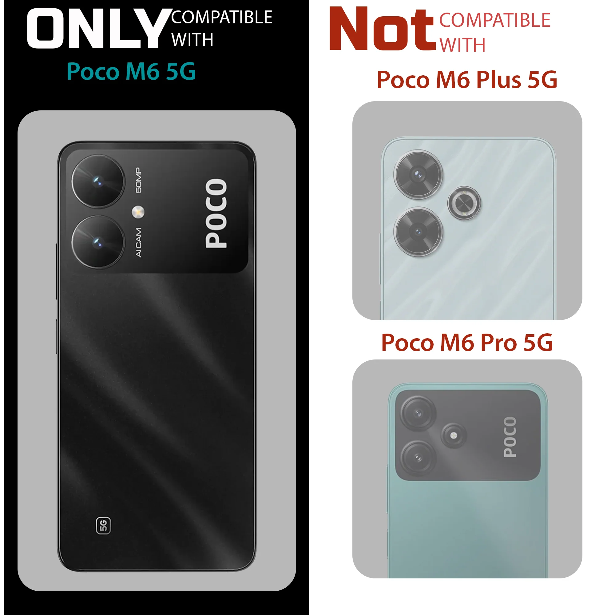 Classic Matte Silicone Back Case for Poco M6 5G - Image 9