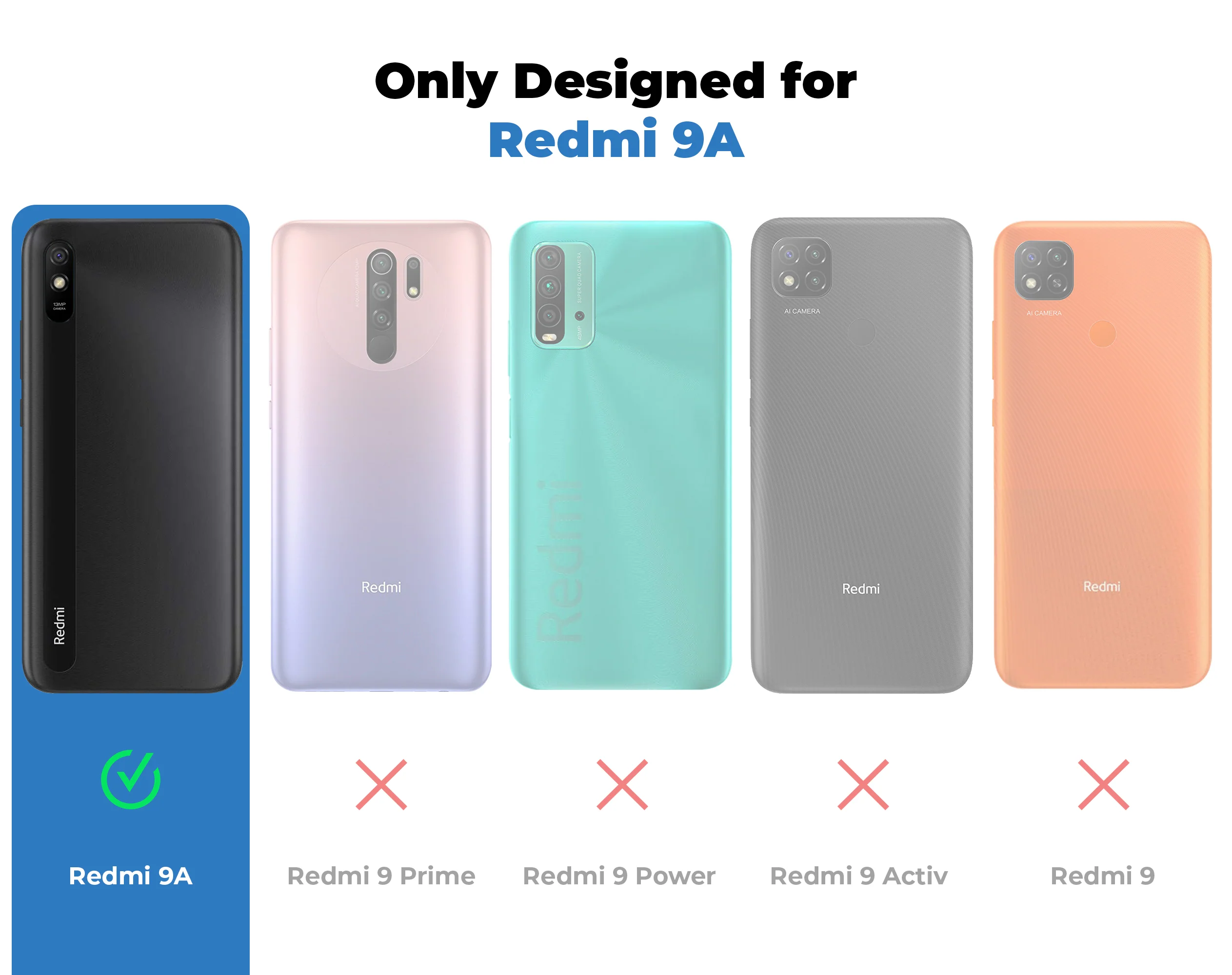 Classic Matte Silicone Back Case for Redmi 9A - Image 30
