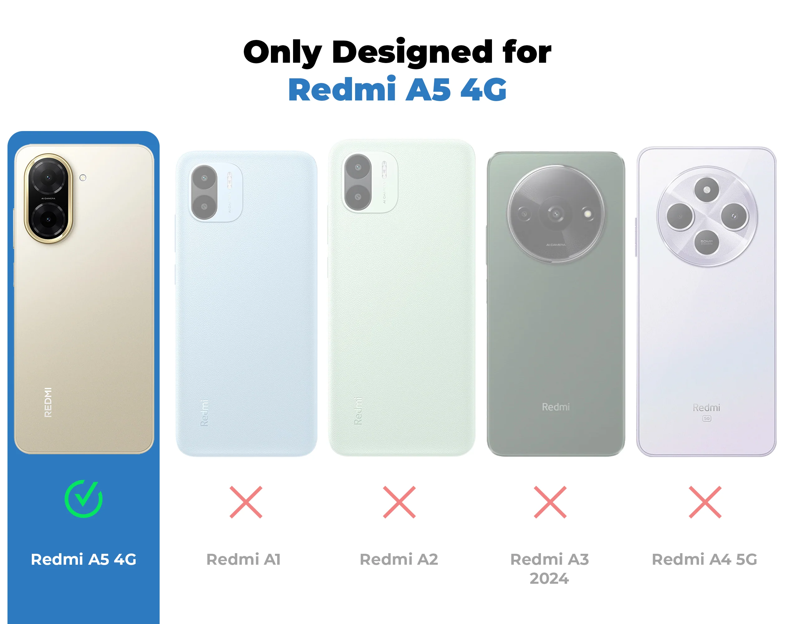 Classic Matte Silicone Back Case for Redmi A5 - Image 9