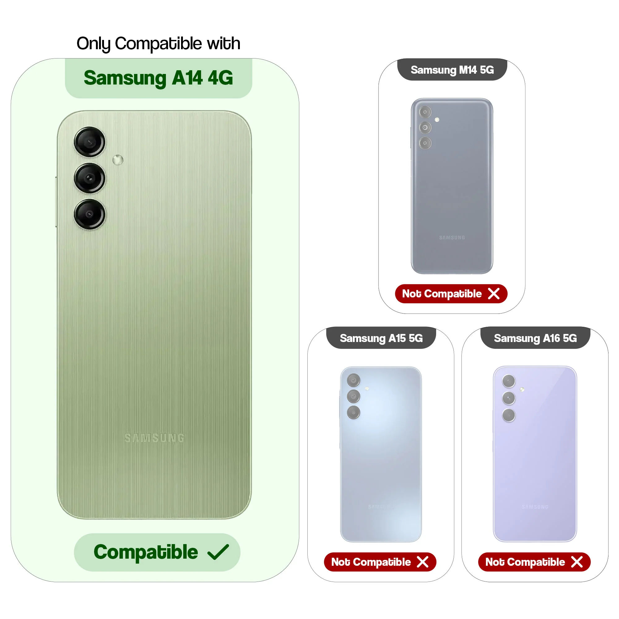 Classic Matte Silicone Back Case for Samsung A14 4G - Image 37