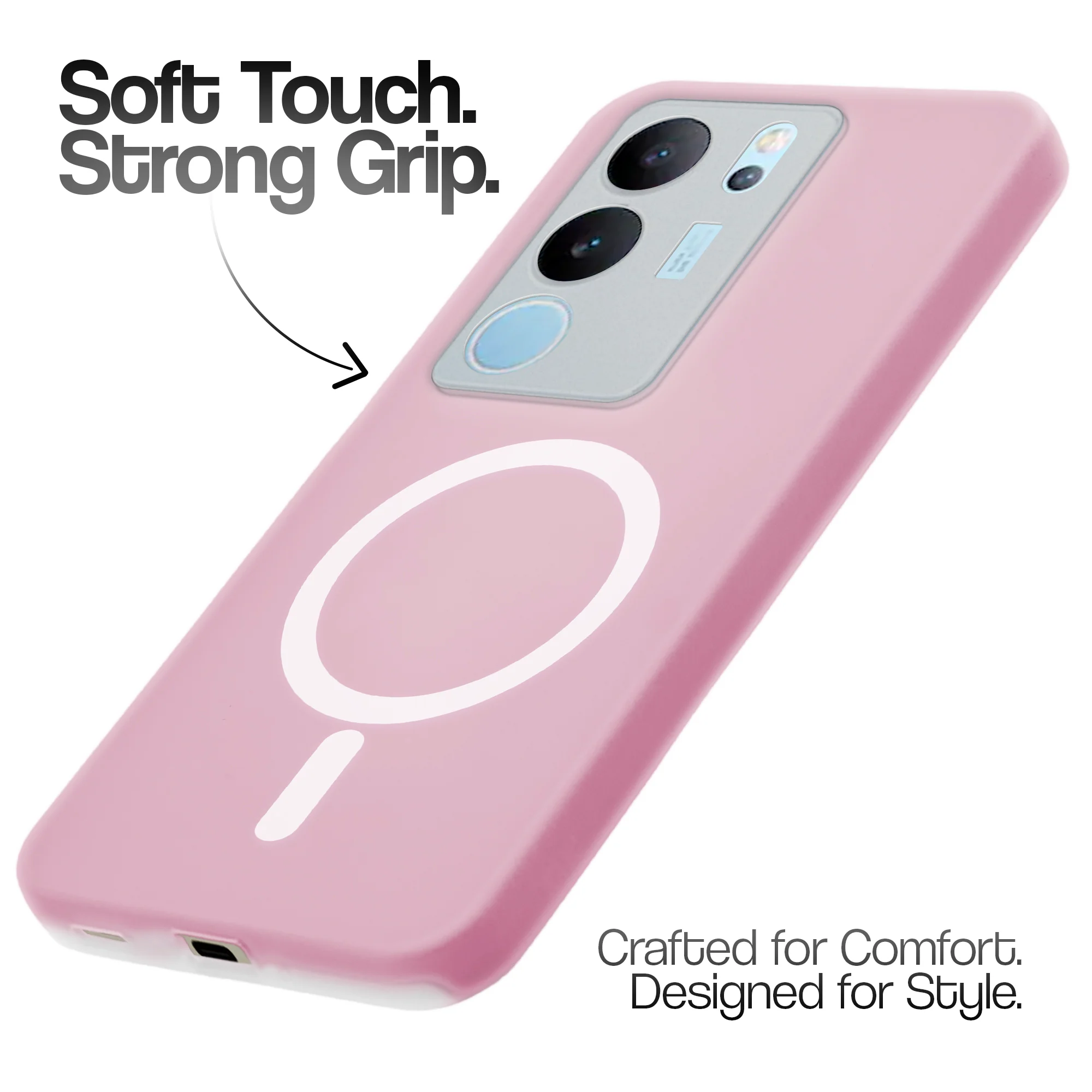 Classic Matte Silicone Back Case for Vivo V29 5G - Image 40