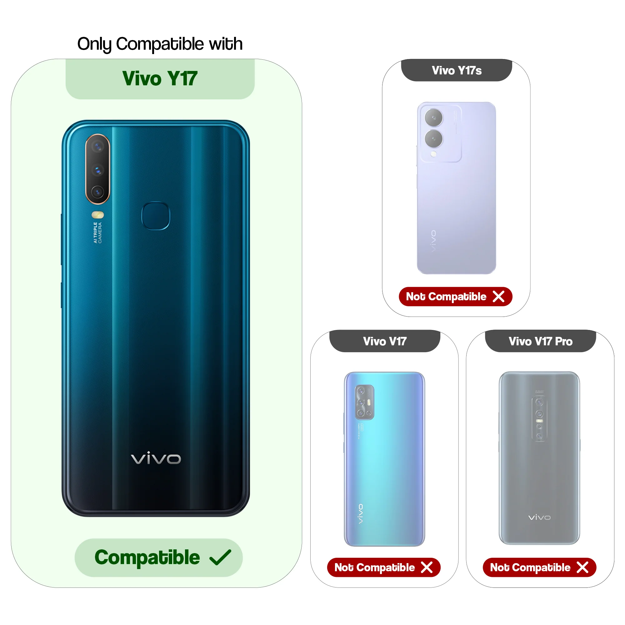 Classic Matte Silicone Back Case for Vivo Y17s - Image 37