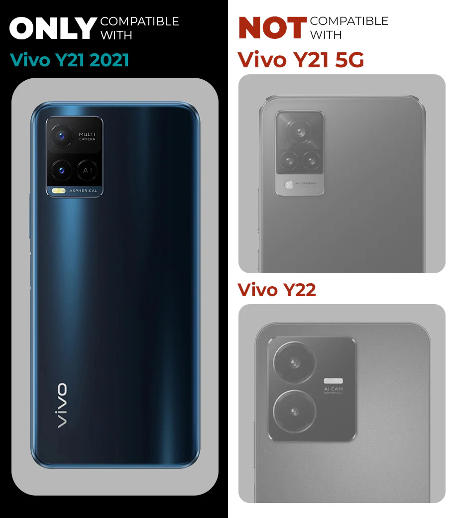 Classic Matte Silicone Back Case for Vivo Y21 - Image 16