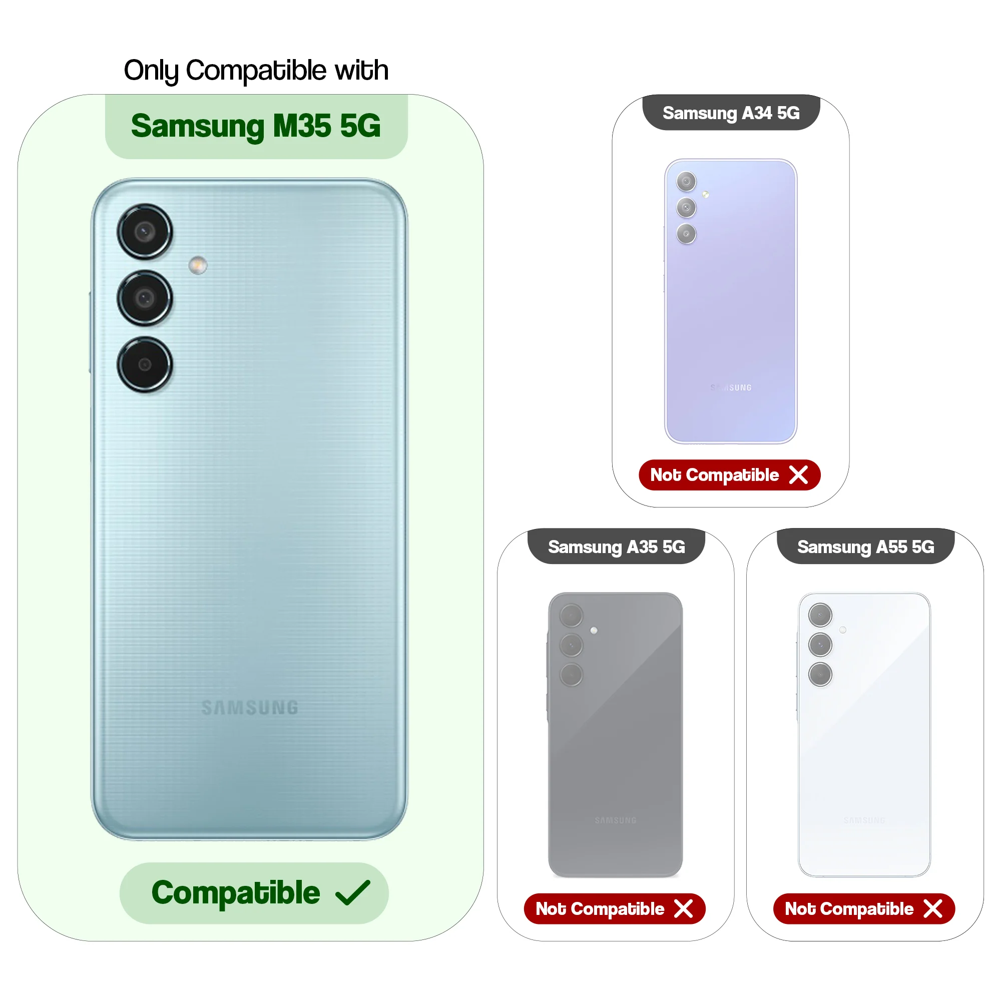 Colourful Frosted Matte With Raised Camera Protection Back Cover Case For Samsung M35 5G - Image 2