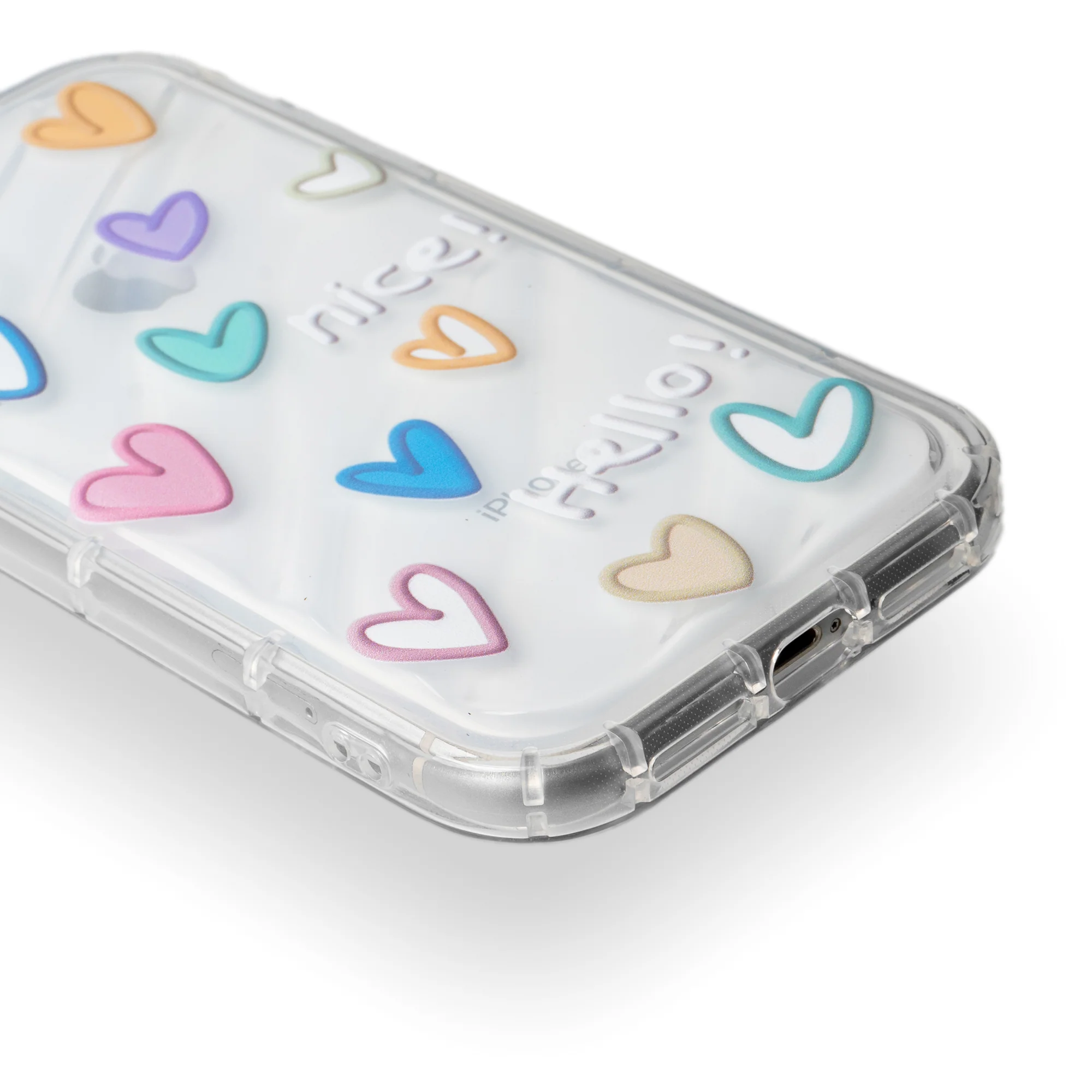 Colorful Hearts Printed Transparent Back Cover for Apple iPhone 15 Pro Max - Image 7
