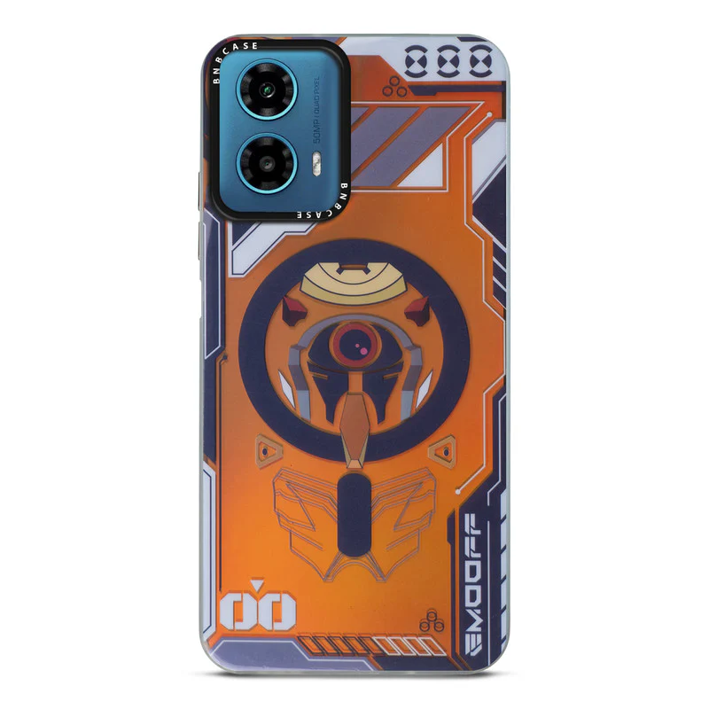 Colorful Reflective Circuit Prints Hard Back Protector Case For Motorola G34 5G - Image 3