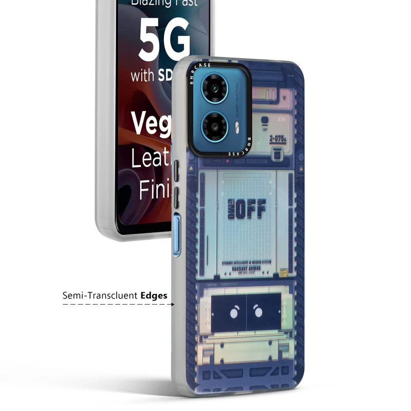 Colorful Reflective Circuit Prints Hard Back Protector Case For Motorola G34 5G - Image 54