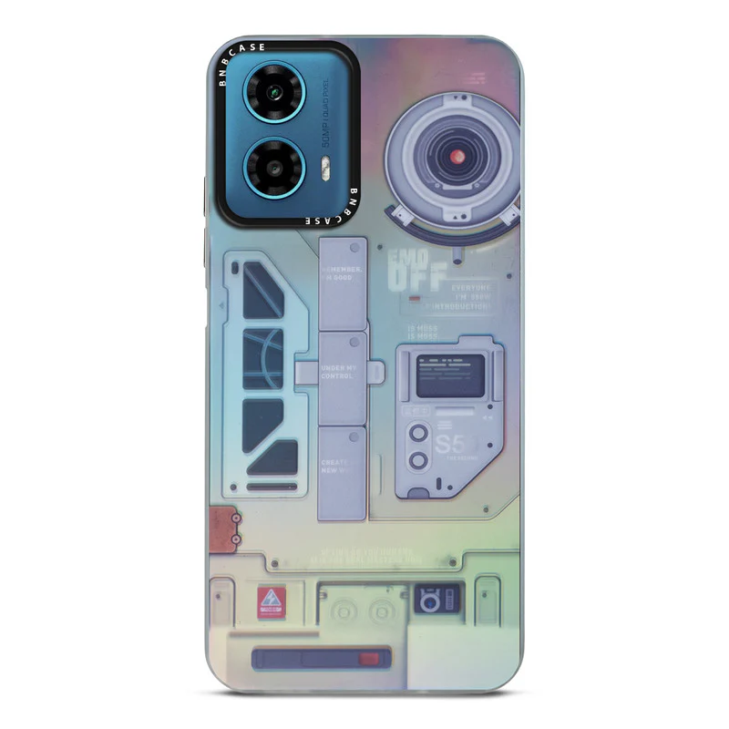 Colorful Reflective Circuit Prints Hard Back Protector Case For Motorola G34 5G - Image 66
