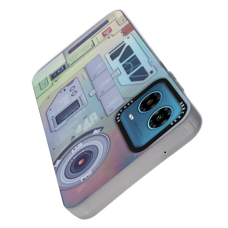 Colorful Reflective Circuit Prints Hard Back Protector Case For Motorola G34 5G - Image 67