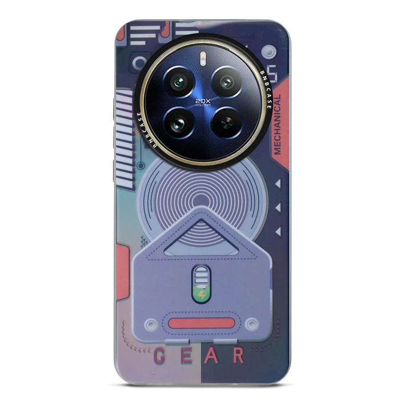 Colorful Reflective Circuit Prints Hard Back Protector Case For Realme 12 Pro Plus 5G - Image 10