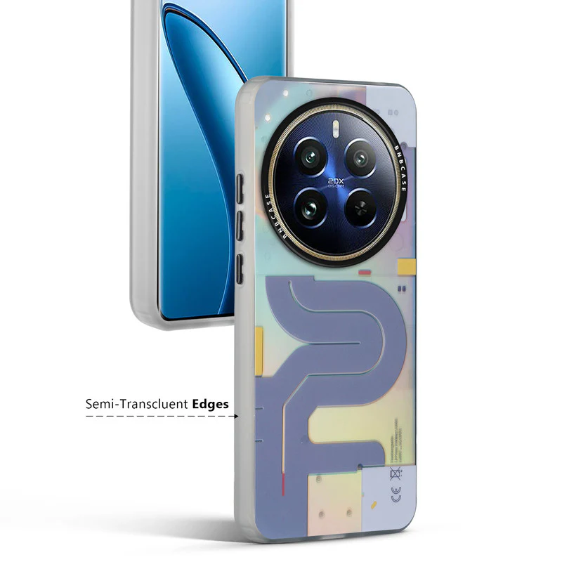 Colorful Reflective Circuit Prints Hard Back Protector Case For Realme 12 Pro Plus 5G - Image 19