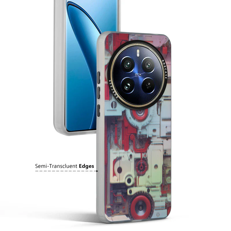 Colorful Reflective Circuit Prints Hard Back Protector Case For Realme 12 Pro Plus 5G - Image 61